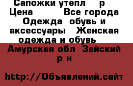 Сапожки утепл. 39р. › Цена ­ 650 - Все города Одежда, обувь и аксессуары » Женская одежда и обувь   . Амурская обл.,Зейский р-н